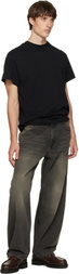 COOR Brown Back Side Washed Jeans