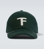 Tom Ford TF embroidered leather-trimmed baseball cap
