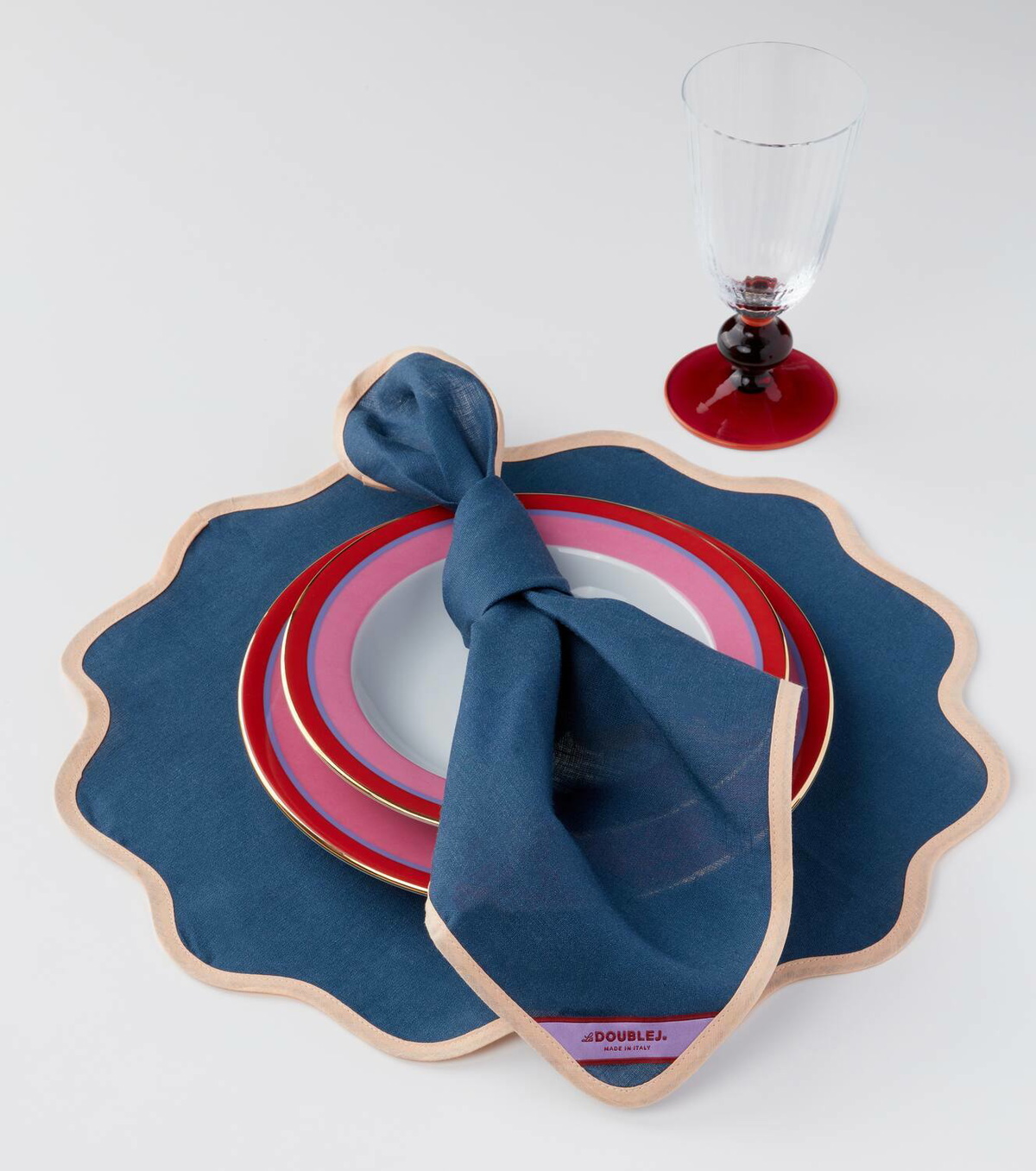 La DoubleJ Cloud set of 2 linen placemats