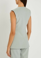 Huishan Zhang Sigrid Crystal-embellished Woven Vest Grey
