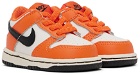 Nike Baby Orange & White Dunk Low Sneakers
