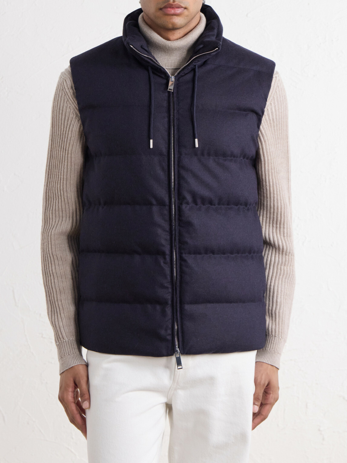 Slowear - Padded Wool and Cashmere-Blend Gilet - Blue
