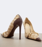 Gucci Donna Horsebit GG Canvas pumps