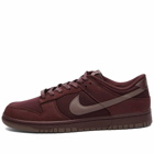 Nike Men's Dunk Low Retro Premium Sneakers in Burgundy Crush/Plum Eclipse