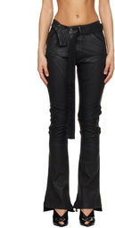 Ottolinger Black Glazed Mulitline Jeans