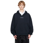 Balenciaga Black 'Balenciaga' Back Polo Hoodie