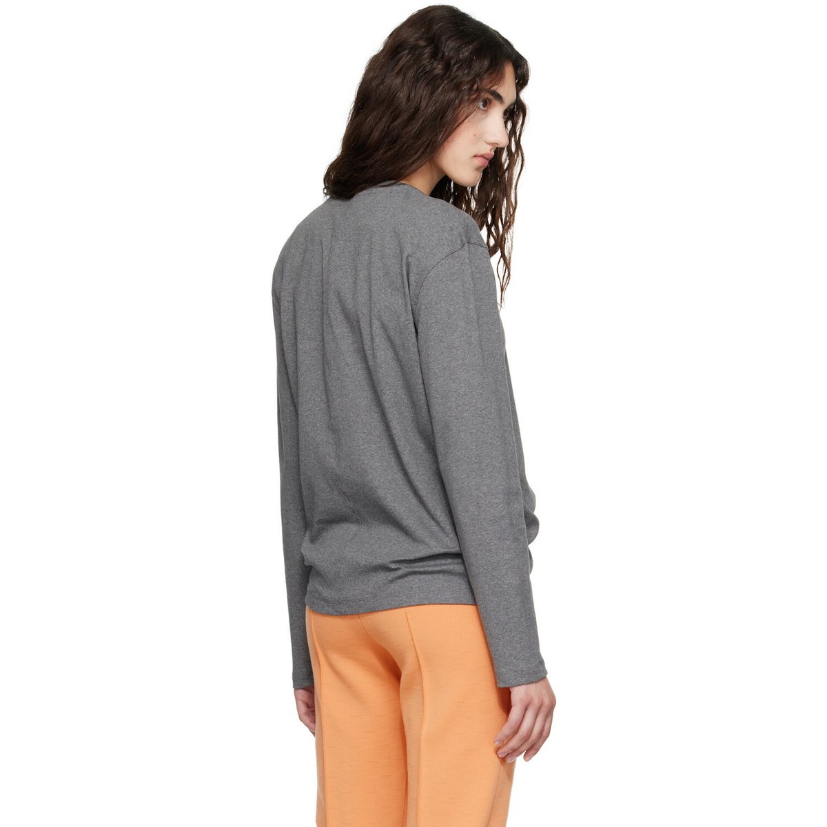 FLORE FLORE SSENSE Exclusive Gray Maggie Longsleeve T-shirt