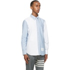 Thom Browne Blue and White Oxford Funmix Shirt