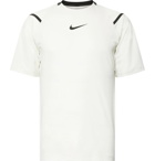 Nike Training - AeroAdapt Contrast-Tipped Logo-Print Dri-FIT T-Shirt - White
