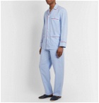 Isaia - Piped Prince of Wales Checked Cotton Pyjama Set - Blue