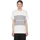 mastermind WORLD White Striped Logo T-Shirt