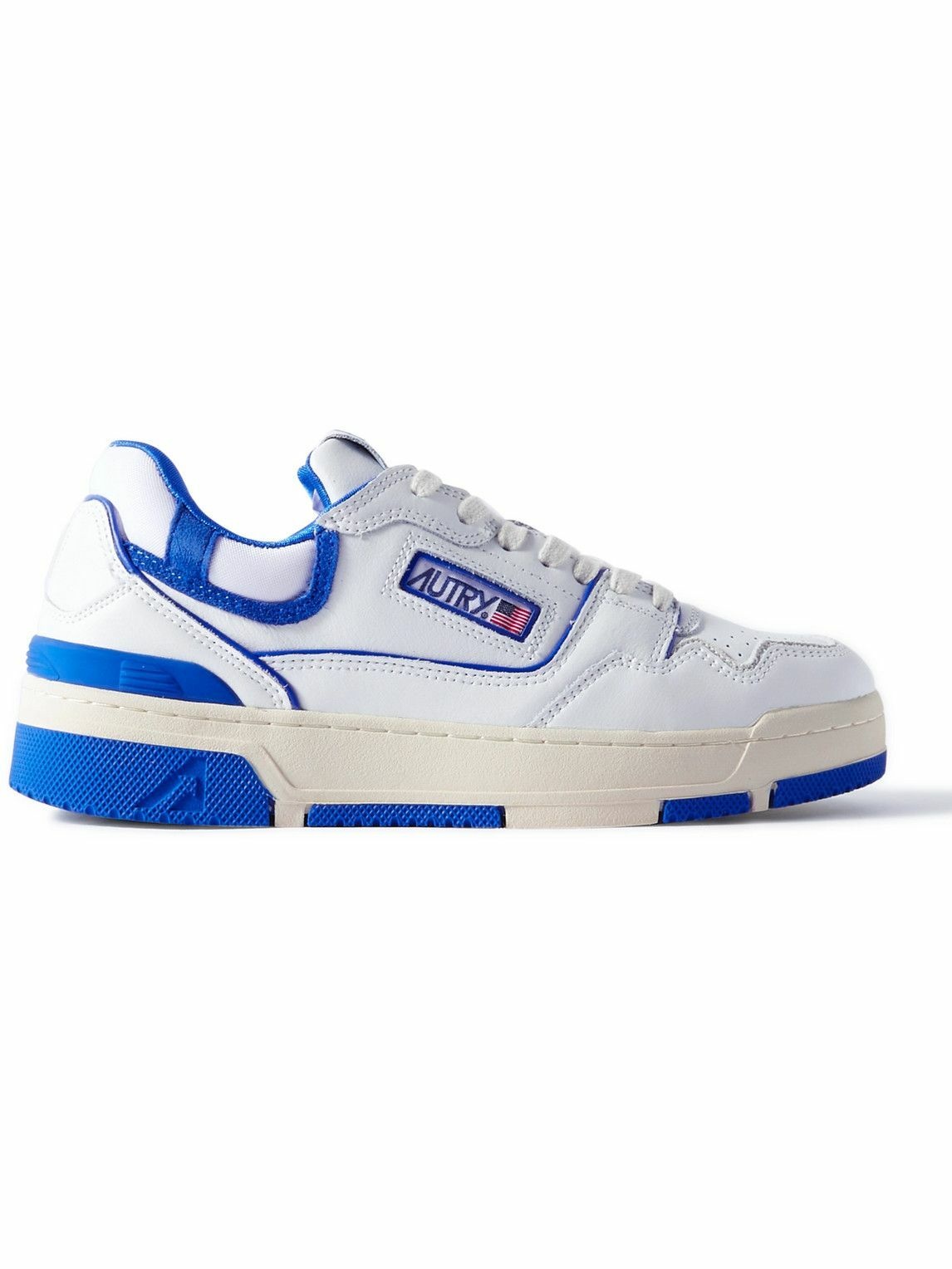 Autry - CLC Suede and Rubber-Trimmed Leather Sneakers - Blue Autry