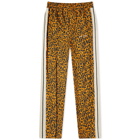 Palm Angels Men's Leopard Track Pants in Orange