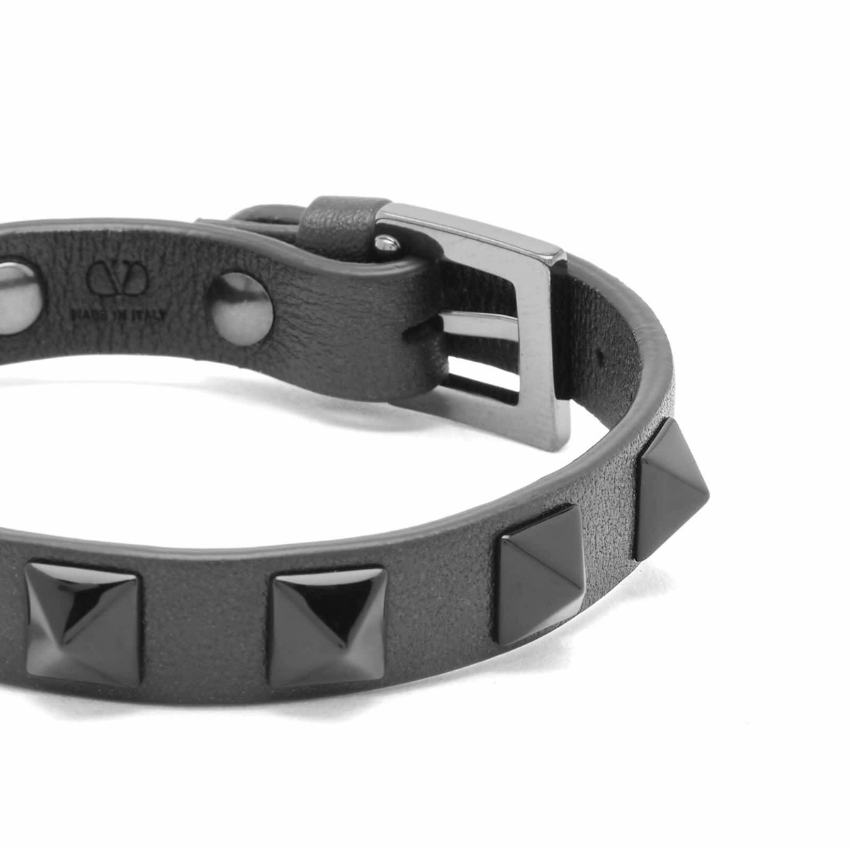 Valentino Men's Rock Stud Bracelet in Nero
