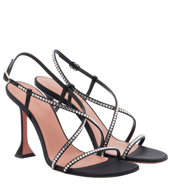 Photo: Amina Muaddi Sally crystal-embellished satin sandals