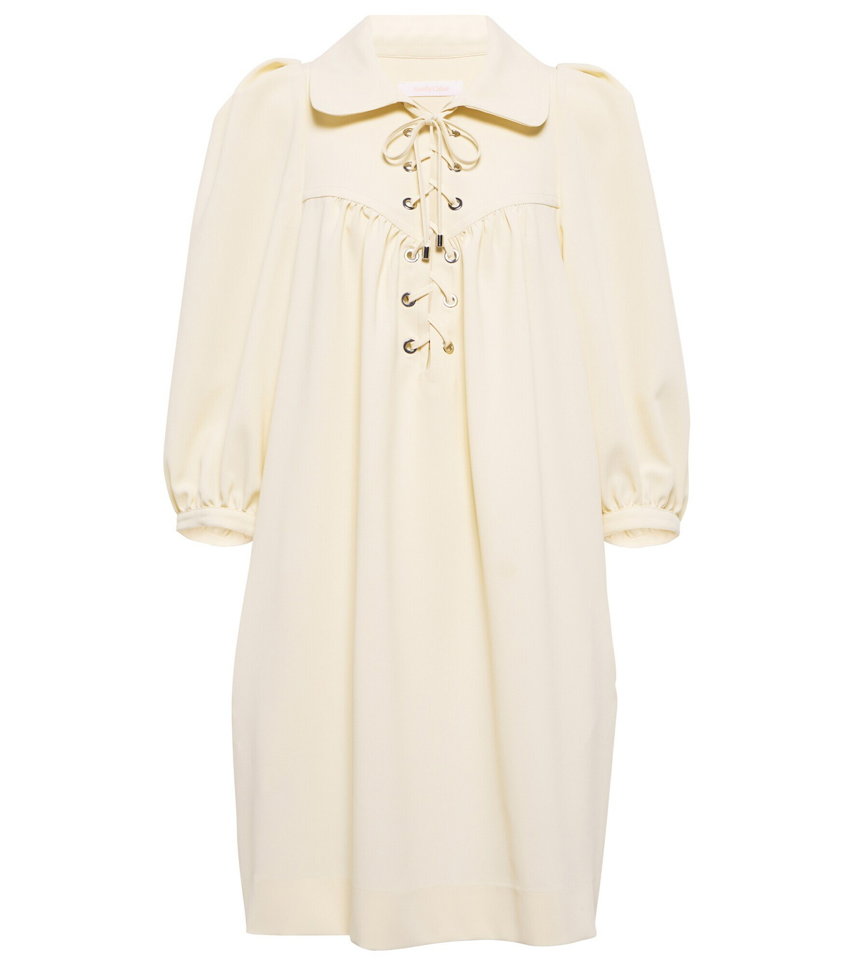 See By Chloe - Lace-up crêpe minidress