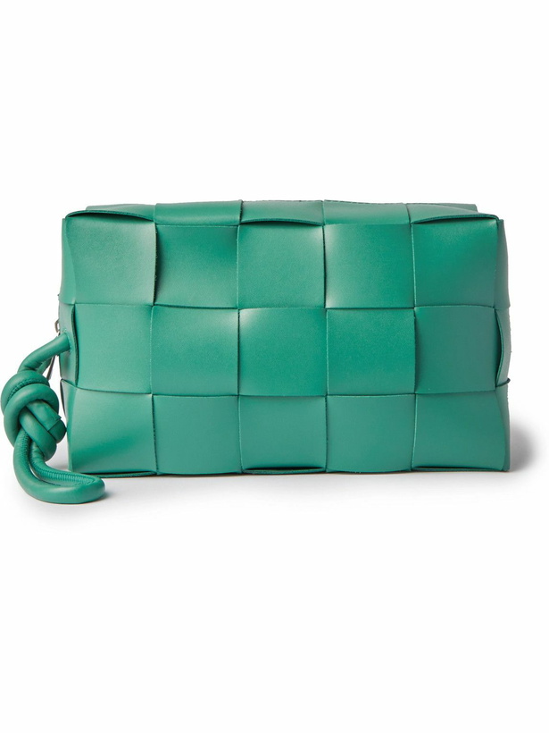 Photo: Bottega Veneta - Large Intrecciato Leather Pouch - Green