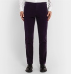 Paul Smith - Aubergine Slim-Fit Cotton and Cashmere-Blend Corduroy Suit Trousers - Purple