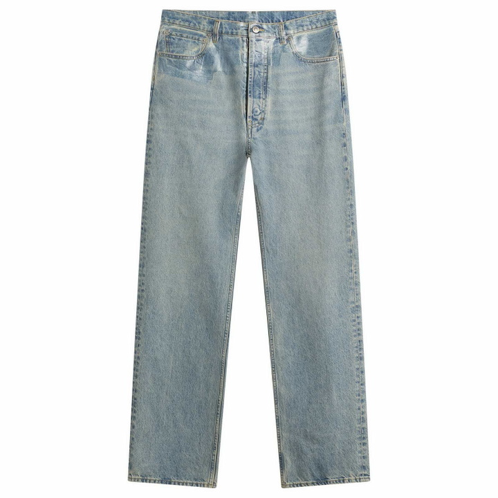 Photo: Maison Margiela Men's Taped Waist Denim Jeans in Ice Blue