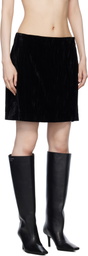 Holzweiler Black Cygnet Velvet Miniskirt