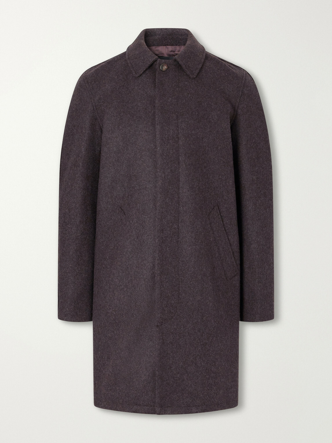 A.P.C. - Auster Brushed Wool-Blend Coat - Brown