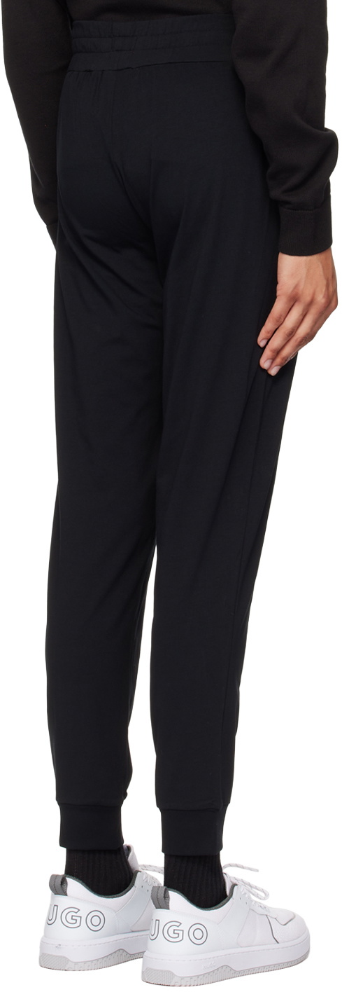 Hugo Black Printed Logo Sweatpants