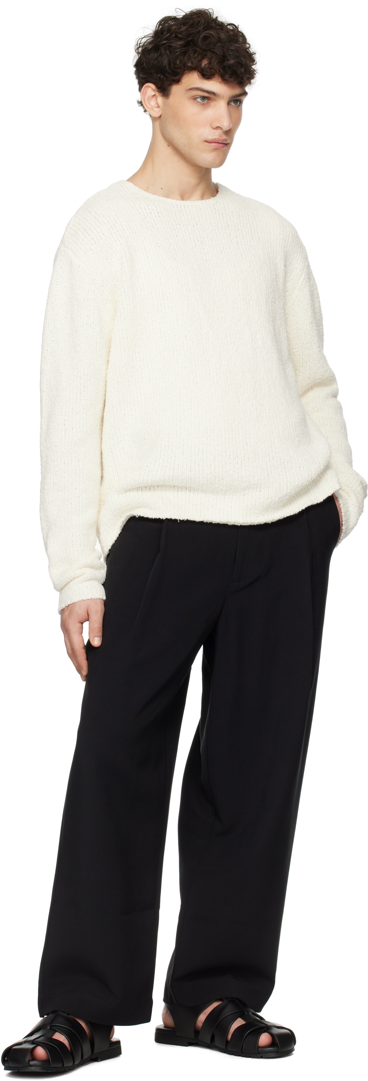 COMMAS Off-White Cotton Cashmere Sweater