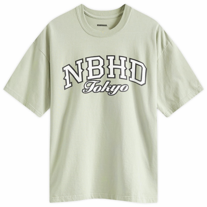 Photo: Neighborhood Men's 11 Printed T-Shirt in Sage Green