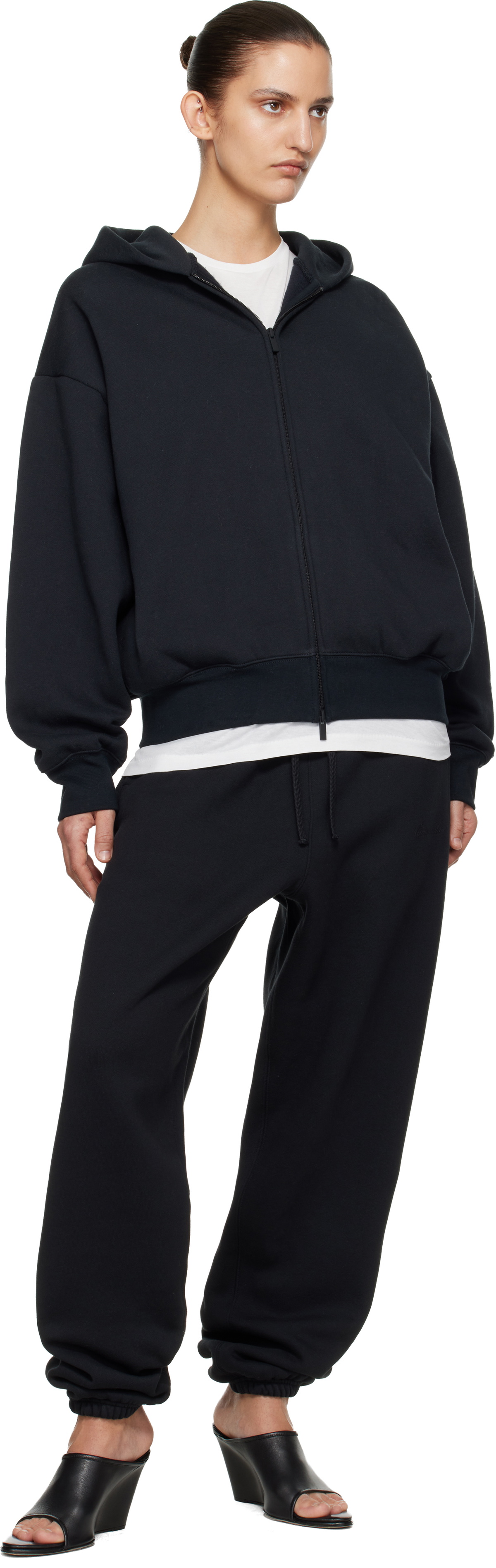 Fear of God ESSENTIALS Black Classic Zip-Up Hoodie
