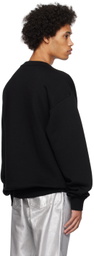 VTMNTS Black Embroidered Sweater