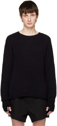 Isabel Benenato Black Round Neck Sweater