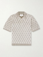 Corridor - Open-Knit Pima Cotton Polo Shirt - Gray
