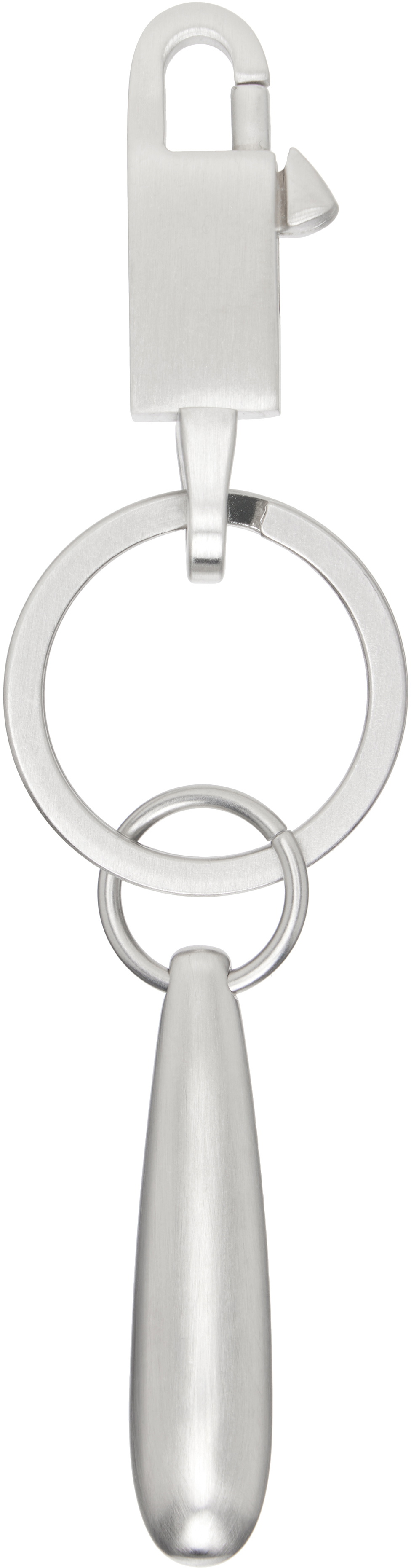 Rick Owens Silver Hollywood Teardrop Keychain
