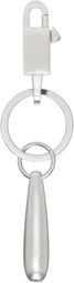 Rick Owens Silver Hollywood Teardrop Keychain