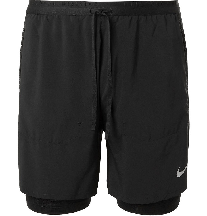 Photo: Nike Running - Flex Stride Slim-Fit Layered Dri-FIT Shell Running Shorts - Black