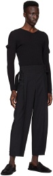 132 5. ISSEY MIYAKE Black Two-Pocket Trousers