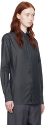 ZEGNA Gray Cashco Denim Shirt