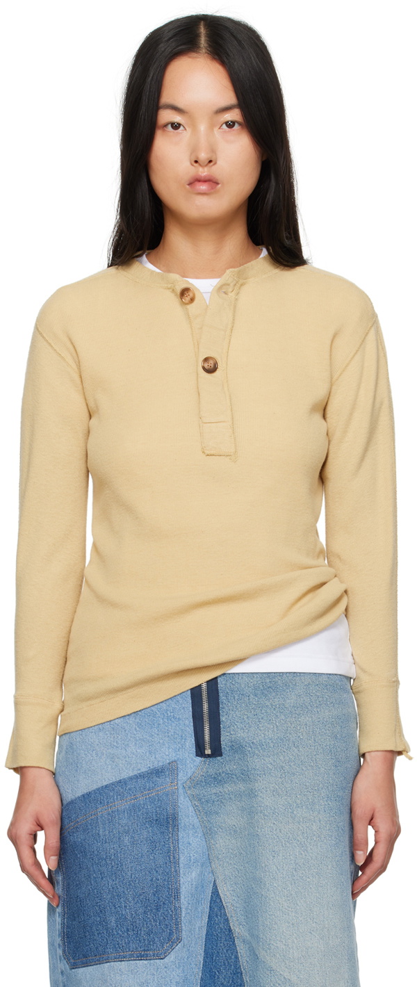 Carter Young Yellow Two-Botton Long Sleeve T-Shirt