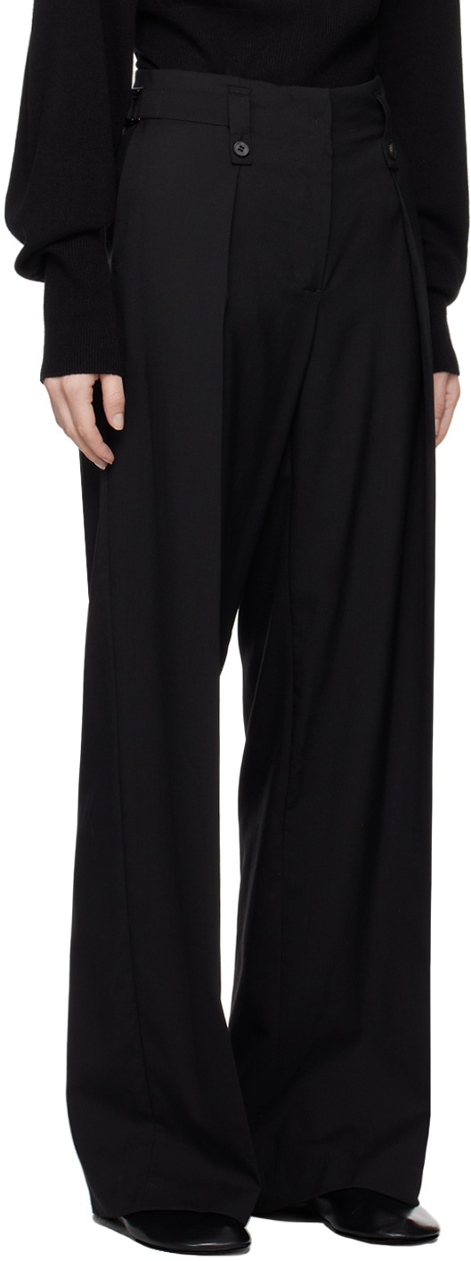 LOW CLASSIC Black Wide-Leg Trousers