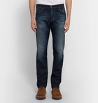 AG Jeans - Tellis Slim-Fit Distressed Stretch-Denim Jeans - Dark denim