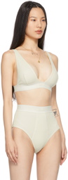 SKIMS Off-White Cotton 2.0 Plunge Bra