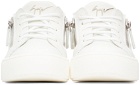 Giuseppe Zanotti White & Pink Gail Sneakers