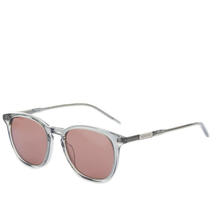 Photo: Gucci Men's Eyewear GG1157S Sunglasses in Grey/Brown