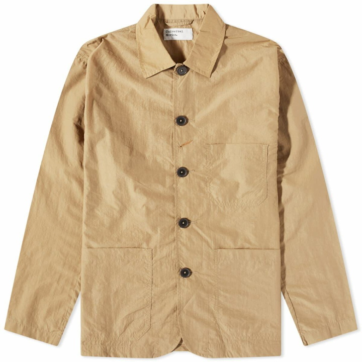 Photo: Universal Works Men's Bakers Chore Jacket in Sand