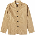 Universal Works Men's Bakers Chore Jacket in Sand