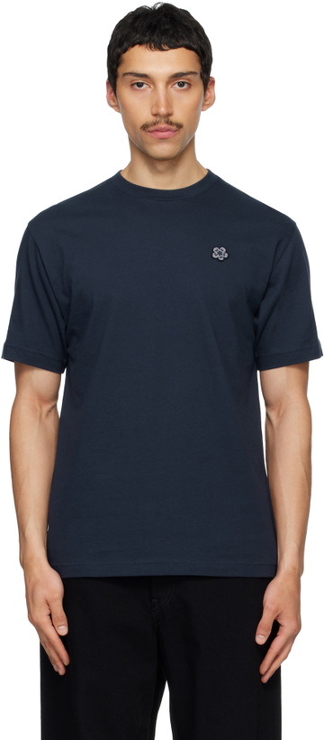 Photo: Kenzo Navy Kenzo Paris 'Boke Flower' Embroidered T-shirt