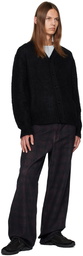 AMOMENTO Black Grandpa Cardigan