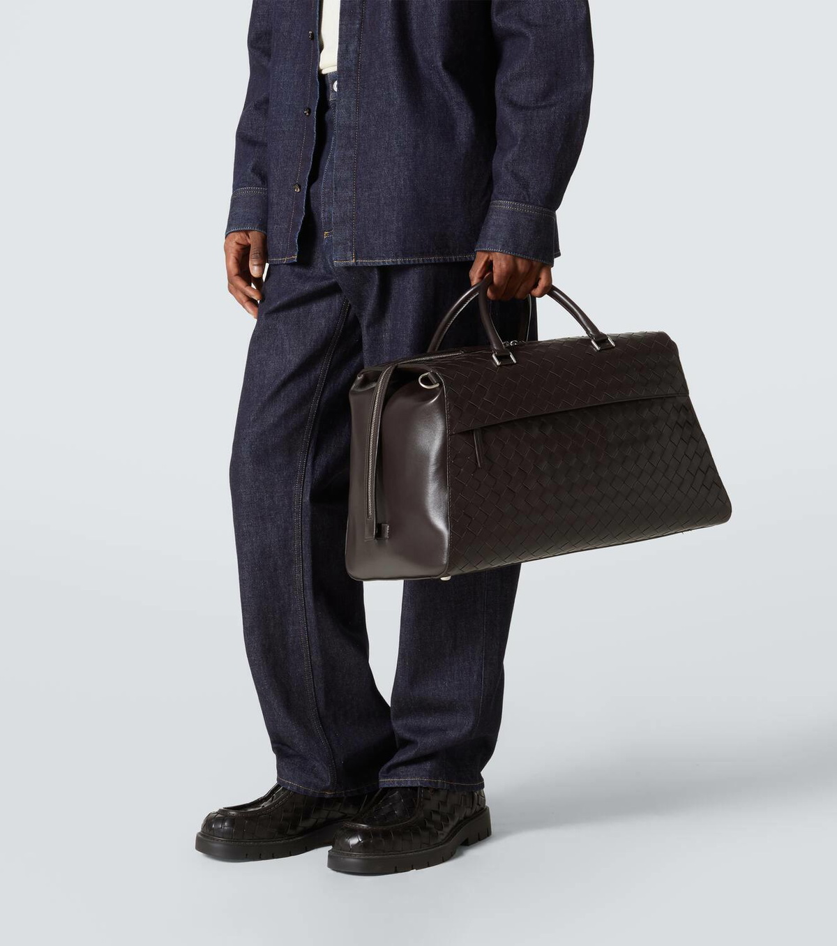 Bottega Veneta Intrecciato leather duffel bag
