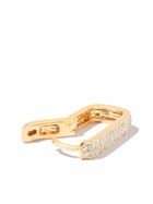 Jacquie Aiche 14K Yellow Gold Rectangle Diamond Hoop Earring