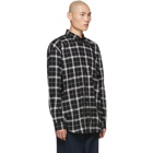 Balenciaga Black Light Check Logo Shirt